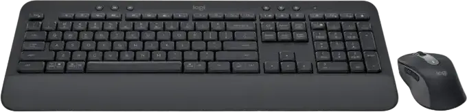 Set Tastatură și Mouse Wireless Logitech Signature MK650 Combo for Business, Logi Bolt și Bluetooth BLE, SmartWheel, Dimensiune Completă, Grafit, Switch-uri Plunger