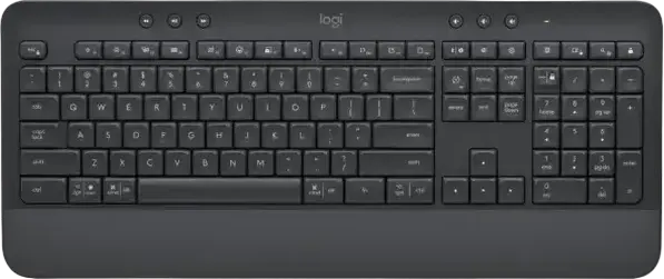 Set Tastatură și Mouse Wireless Logitech Signature MK650 Combo for Business, Logi Bolt și Bluetooth BLE, SmartWheel, Dimensiune Completă, Grafit, Switch-uri Plunger