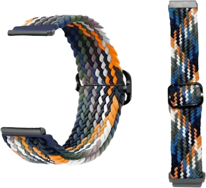 Kieslect K10 Braided Woven Fabric Watch Strap 22mm Denim Blue with Buckle Closure for Kieslect K10 and Xiaomi Smartwatches