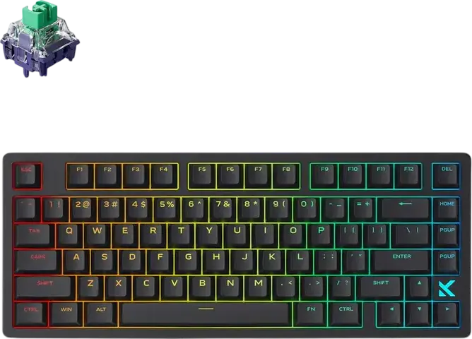 Tastatură Gaming MCHOSE Jet 75 cu Switch-uri Magnetice Hall Effect, Kailh God Magnetic, Negru, Layout 75%, Rata de Polling 8000Hz, Latență 0.1ms, Rapid Trigger, Gasket Mount, Keycaps PBT, Wired Type-C