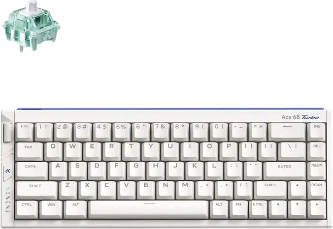 Tastatură Magnetică MCHOSE Ace 68 Turbo HE, Layout 65%, Carcasă Aluminiu CNC, Switchuri Gateron Jade Pro, Rapid Trigger, Rata Polling 8KHz, RGB, USB-C