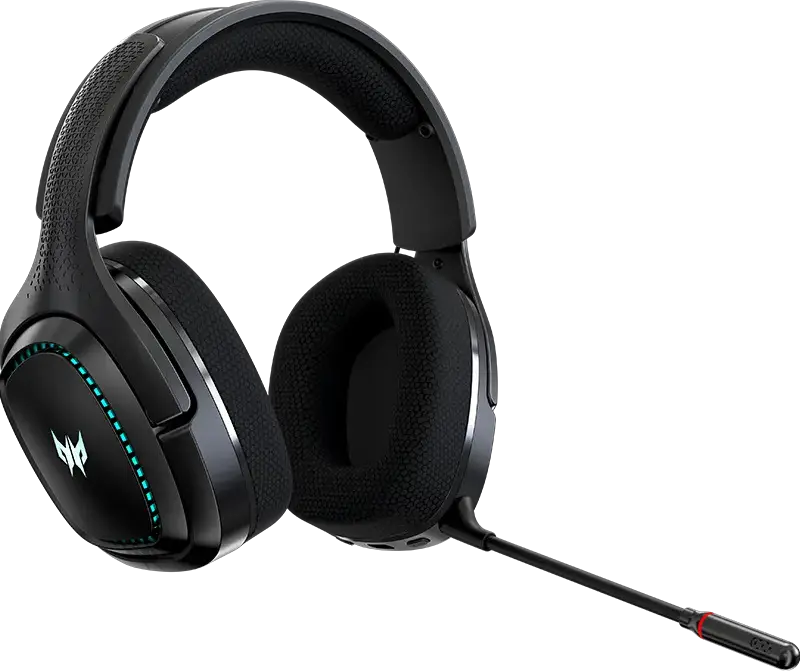 Casca Gaming Wireless Acer Predator Galea 550, Conexiune Wireless, Drivere Dinamice 50mm, Anulare Zgomot ANC & ENC, Bluetooth 5.2, 2.4 GHz, Iluminare RGB, Negru