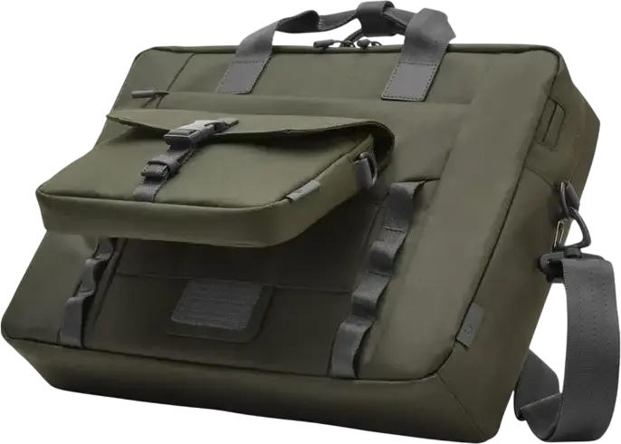 HP Modular Laptop Bag 15.6 inch, 22L Water-Resistant Twill Polyester Case, 3-in-1 System with Sleeve and Pouch, Unisex Shoulder Bag