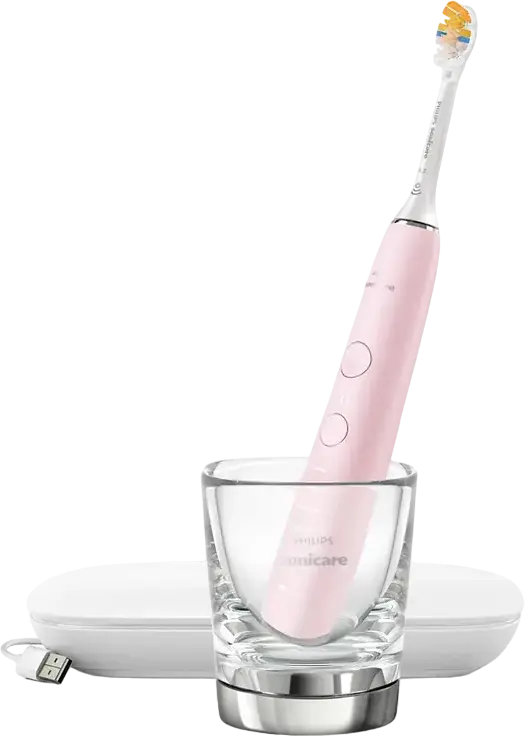 Philips Sonicare DiamondClean 9000 HX9911/21 Electric Toothbrush, 4 Modes, 3 Intensities, Bluetooth App Connectivity, Pressure Sensor, Pink, -1 Accessory Included