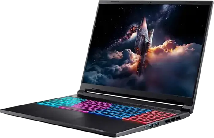 Laptop Gaming Acer Nitro V 16S AI ANV16S-41, AMD Ryzen 7 260, NVIDIA GeForce RTX 5060 8GB, 16GB DDR5 RAM, SSD 512GB, Ecran 16" WUXGA 180Hz IPS, Tastatură RGB, Obsidian Black