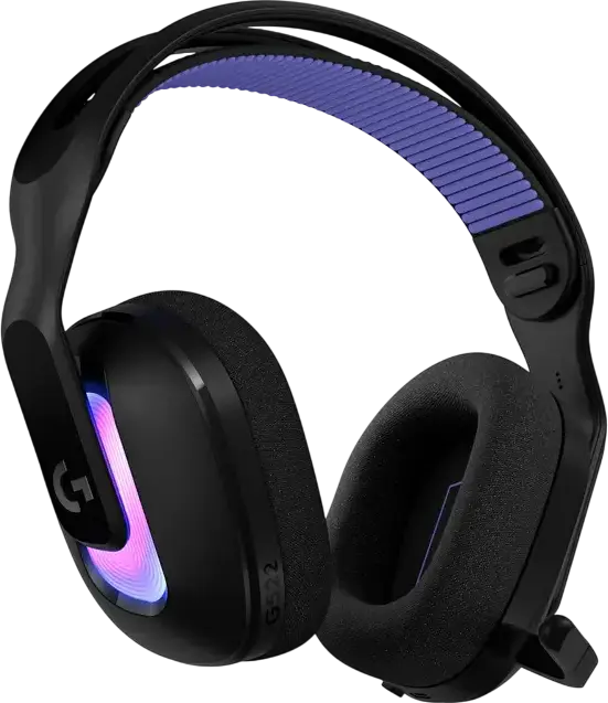 Logitech G522 LIGHTSPEED Wireless Gaming Headset, Over-Ear Closed-Back, Bluetooth 5.3, USB, RGB LIGHTSYNC, Detachable Boom Mic, 40mm Drivers, Windows/macOS/PS5