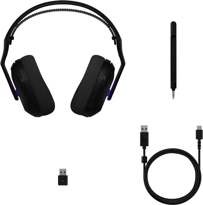Logitech G522 LIGHTSPEED Wireless Gaming Headset, Over-Ear Closed-Back, Bluetooth 5.3, USB, RGB LIGHTSYNC, Detachable Boom Mic, 40mm Drivers, Windows/macOS/PS5
