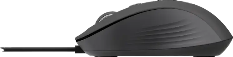Logitech Signature M520 L Wired Business Mouse, USB-C, 400-4000 DPI Optical Sensor, SmartWheel, Silent Touch Technology, Ambidextrous, Color: Graphite