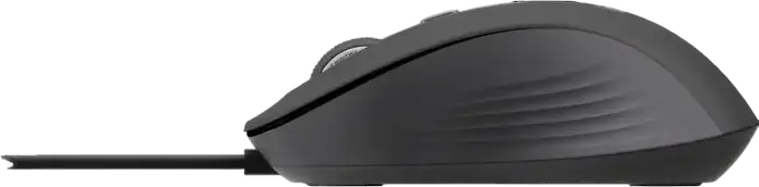 Logitech Signature M520 L Wired Business Mouse, USB-C, 400-4000 DPI Optical Sensor, SmartWheel, Silent Touch Technology, Ambidextrous, Color: Graphite