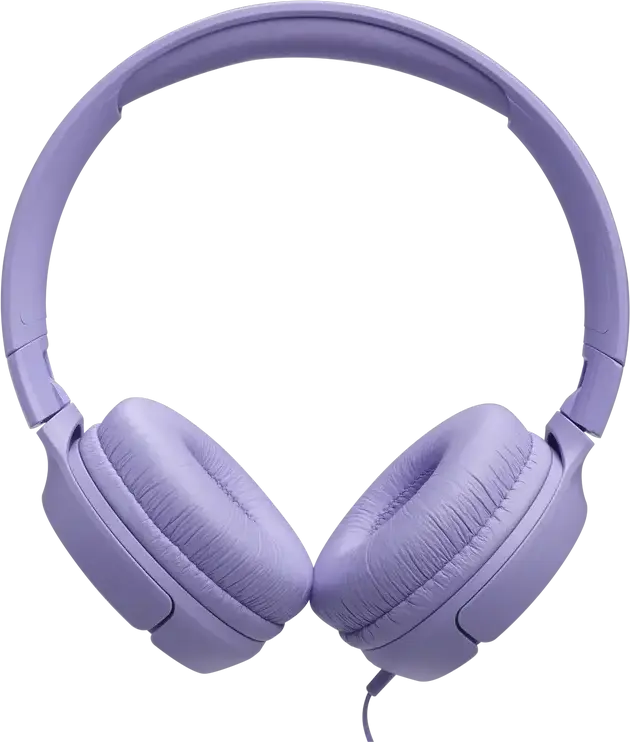 JBL Tune 520C USB-C Wired On-Ear Headphones, Violet, 32mm Dynamic Drivers, JBL Pure Bass Sound, High-Resolution Audio, Foldable Design, Integrated Mic, 120cm Cable