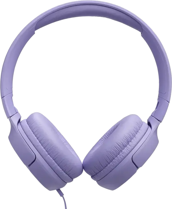 JBL Tune 520C USB-C Wired On-Ear Headphones, Violet, 32mm Dynamic Drivers, JBL Pure Bass Sound, High-Resolution Audio, Foldable Design, Integrated Mic, 120cm Cable
