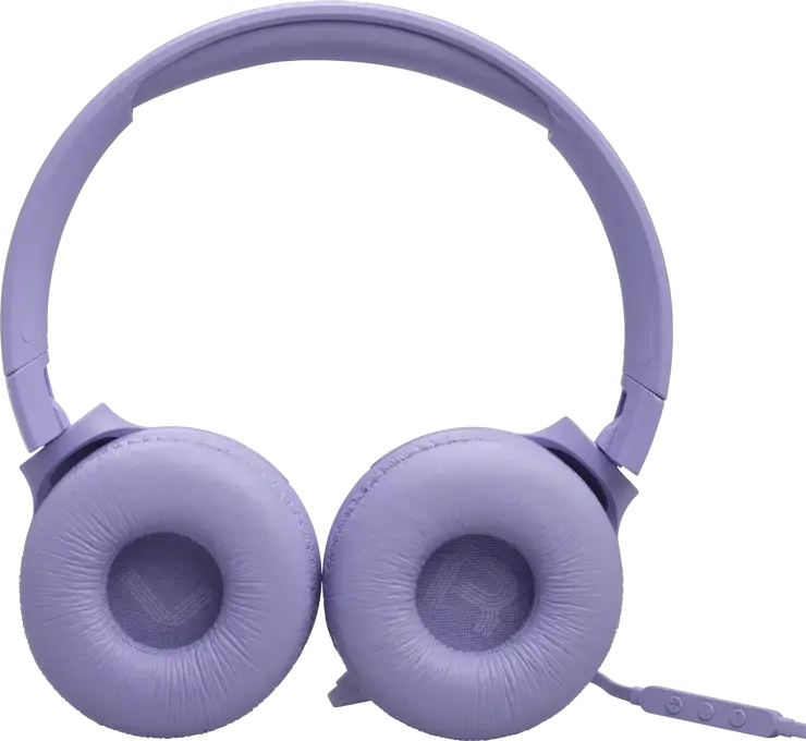 JBL Tune 520C USB-C Wired On-Ear Headphones, Violet, 32mm Dynamic Drivers, JBL Pure Bass Sound, High-Resolution Audio, Foldable Design, Integrated Mic, 120cm Cable