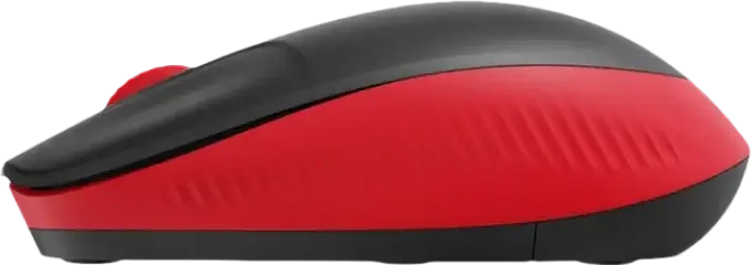 Mouse Wireless Logitech M190 Dimensiune Mare, Culoare Roșu, Receptor USB 2.4 GHz, Tracking Optic Avansat 1000 DPI, Design Conturat pentru Mâini Medii și Mari