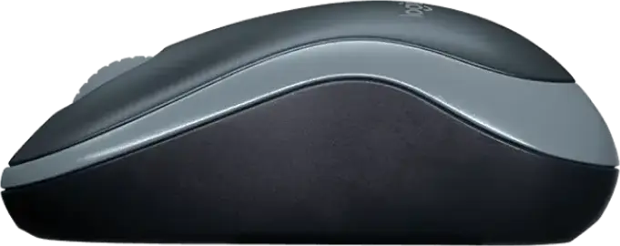 Mouse Optic Wireless Logitech M185, Culoare Gri, Conectivitate 2.4 GHz, 1000 DPI, Receptor USB Nano, Design Ambidextru, Autonomie Baterie până la 12 Luni
