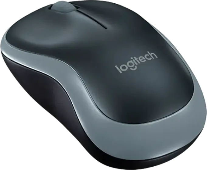 Mouse Optic Wireless Logitech M185, Culoare Gri, Conectivitate 2.4 GHz, 1000 DPI, Receptor USB Nano, Design Ambidextru, Autonomie Baterie până la 12 Luni