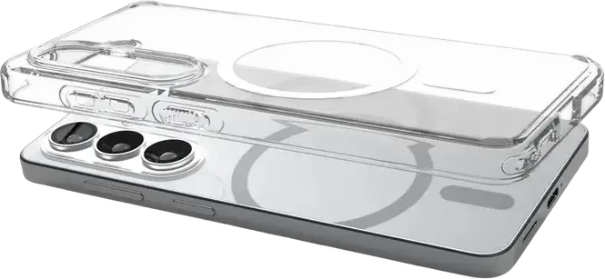 Spigen Ultra Hybrid MAG Case for Samsung Galaxy S26 Plus (S26+), Color: Transparent, Clear Magnetic MagSafe Compatible Cover, Rigid Polycarbonate and Flexible TPU