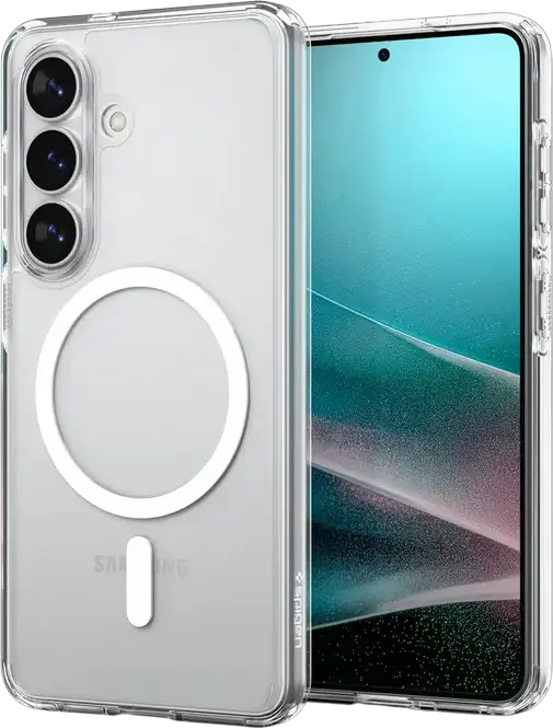 Spigen Ultra Hybrid MAG Case for Samsung Galaxy S26 Plus (S26+), Color: Transparent, Clear Magnetic MagSafe Compatible Cover, Rigid Polycarbonate and Flexible TPU