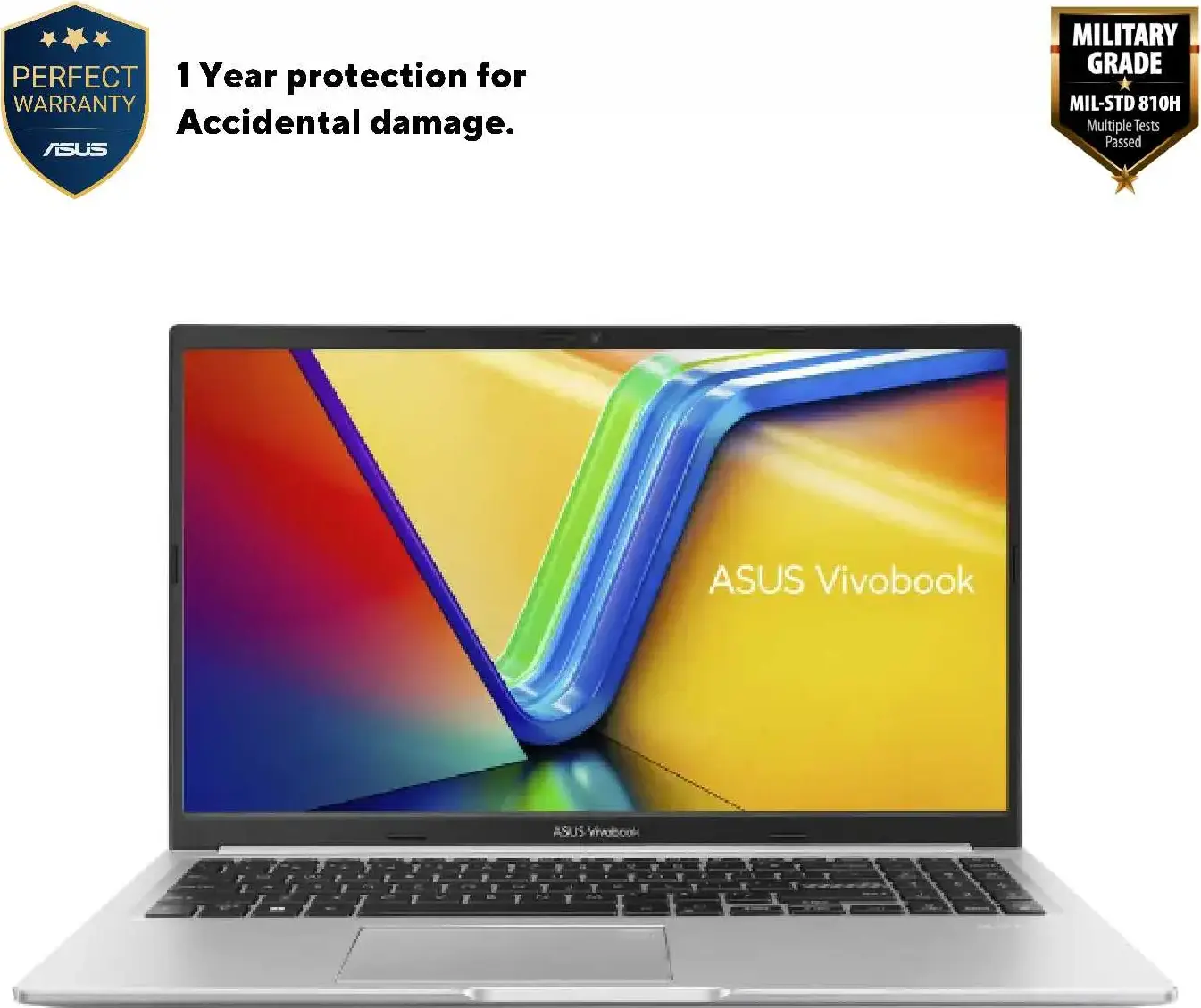 Laptop ASUS Vivobook 15 M1502YA, AMD Ryzen 7 5825U, 16GB RAM, SSD 512GB, Ecran 15.6" FHD Anti-glare, Tastatură Iluminată, Wi-Fi 6E, Cool Silver, Fără SO