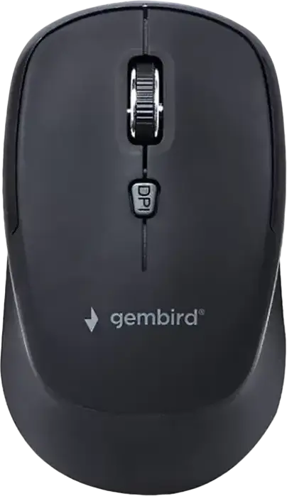 Gembird KBS-WCH-04 Wireless Keyboard and Mouse Set, 2.4 GHz RF, Membrane 104-Key Keyboard with 12 Multimedia Buttons, English/Russian Layout, Optical Mouse 1600 DPI, Black