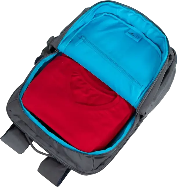 RivaCase 7569 Alpendorf ECO Laptop Backpack for up to 17.3 inch Laptops, RPET Eco-Friendly Polyester, Grey, Padded Compartment, Reflective Zipper