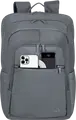 RivaCase 7569 Alpendorf ECO Laptop Backpack for up to 17.3 inch Laptops, RPET Eco-Friendly Polyester, Grey, Padded Compartment, Reflective Zipper