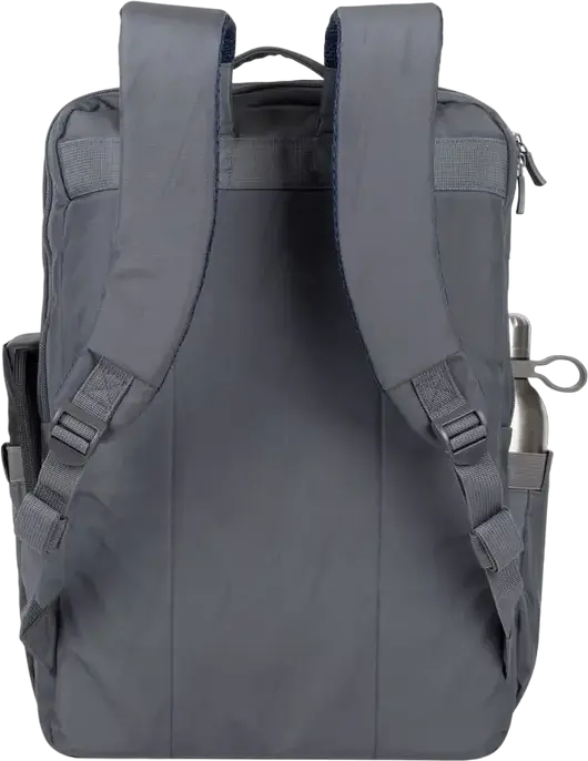 RivaCase 7569 Alpendorf ECO Laptop Backpack for up to 17.3 inch Laptops, RPET Eco-Friendly Polyester, Grey, Padded Compartment, Reflective Zipper