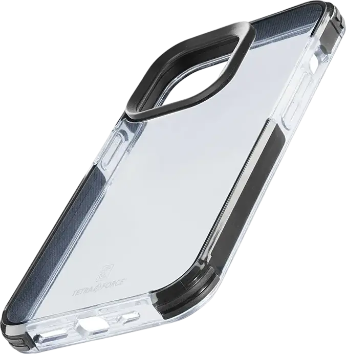 Чехол Cellularline Tetra Force Strong Guard для iPhone 14, TETRACIPH14T, Прозрачный, амортизация Versaflex, система IDS, антибактериальное покрытие Microban, военный стандарт защиты от ударов