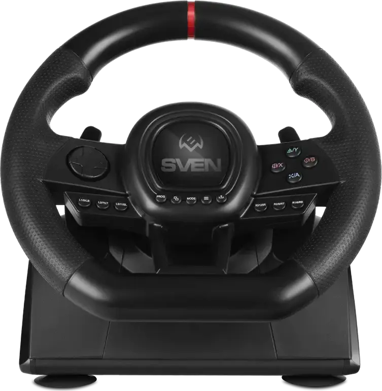 SVEN GC-W650 Game Racing Wheel with 2 Pedals, 270° Rotation, Vibration Feedback, Programmable Buttons for Windows 7-11, Android, Nintendo Switch, PS3, PS4, Xbox 360, Xbox One S/X