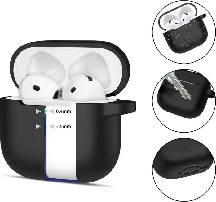 Husă pentru Airpods Tech Protect Hook, Negru