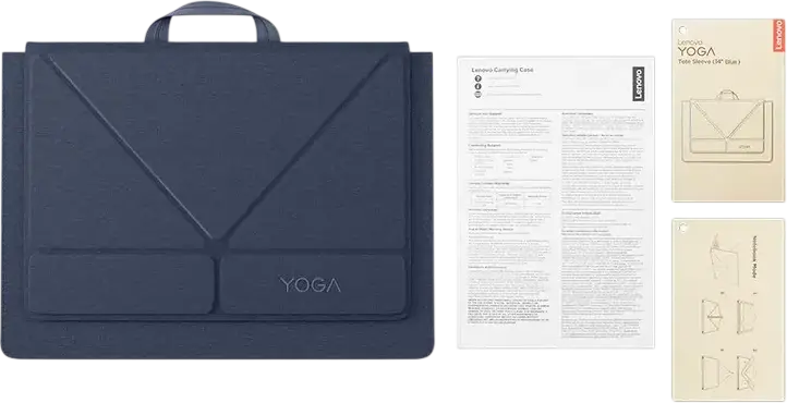 Lenovo Yoga 14-inch Laptop Sleeve, Water Resistant Polyester Protective Case with Top Handle and 2 Compartments, Blue