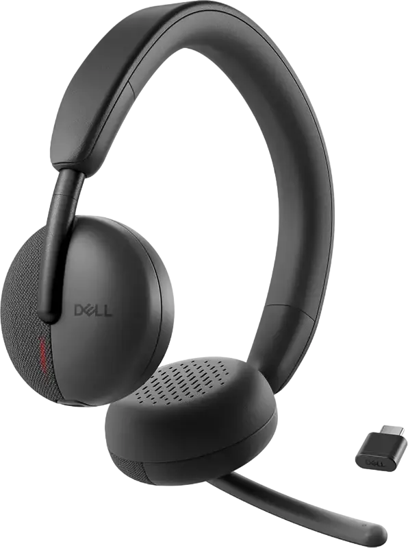 Casca Wireless Dell Pro WL3024, Căști Supraaurale Wireless Bluetooth 5.3 cu Microfon cu Anulare Zgomot AI, Certificare MS Teams, Încărcare USB-C, Negru