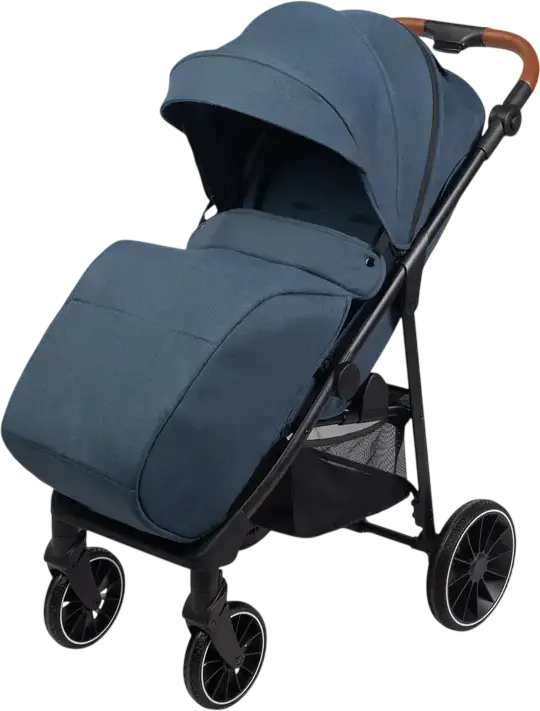 Căruța pentru bebeluși Caretero Elma, Albastru, 0 luni - 4 ani, Max 22kg, Roți EVA cu amortizare, Centură de siguranță în 5 puncte, Cu Ploaie și Huscă pentru picioare