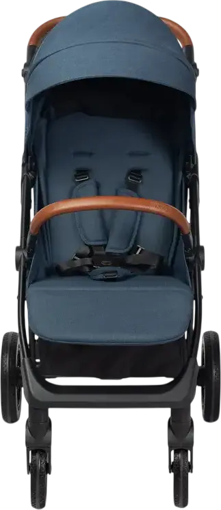 Căruța pentru bebeluși Caretero Elma, Albastru, 0 luni - 4 ani, Max 22kg, Roți EVA cu amortizare, Centură de siguranță în 5 puncte, Cu Ploaie și Huscă pentru picioare