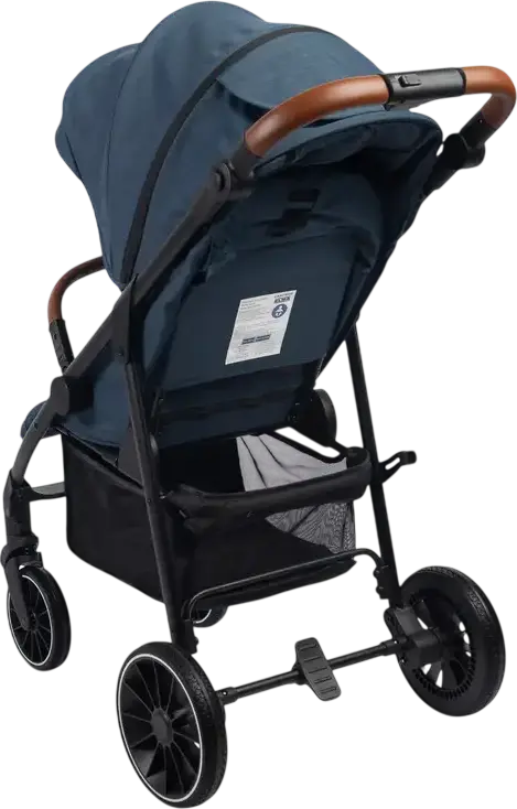 Căruța pentru bebeluși Caretero Elma, Albastru, 0 luni - 4 ani, Max 22kg, Roți EVA cu amortizare, Centură de siguranță în 5 puncte, Cu Ploaie și Huscă pentru picioare