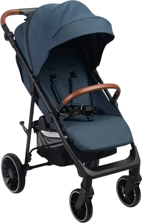Căruța pentru bebeluși Caretero Elma, Albastru, 0 luni - 4 ani, Max 22kg, Roți EVA cu amortizare, Centură de siguranță în 5 puncte, Cu Ploaie și Huscă pentru picioare