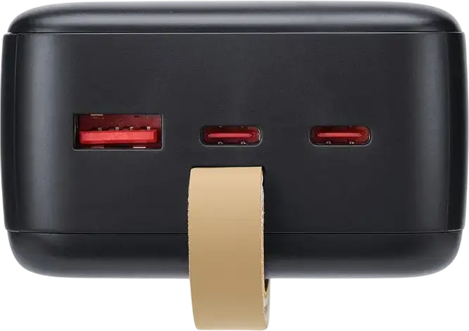 Rivacase VA1083 Power Bank 30000mAh 65W PD 3.0 QC 3.0 Fast Charge Battery for Laptops and Smartphones, LCD Display, 2x USB-C 1x USB-A, Color: Black