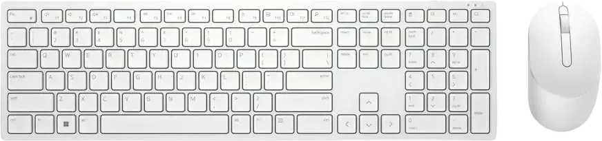 Set Tastatură + Mouse DELL KM5221W, Fără fir, Alb
