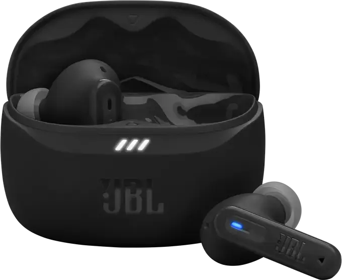 JBL Tune Beam 2 True Wireless Stereo Earbuds, Black, Adaptive Noise Cancelling, 10mm Dynamic Driver, Pure Bass Sound, IP54 Water Resistant, Bluetooth 5.3, 48h Total Playtime