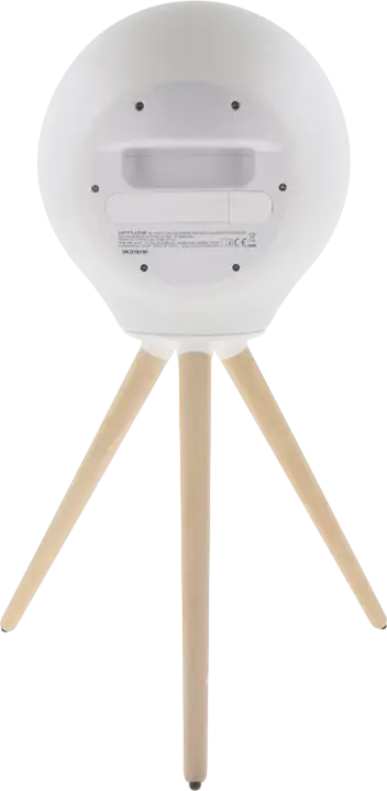 Muse ML-655 BT Outdoor Hi-Fi Portable Speaker, 100W Power Bass, IPX4 Splash Proof, Multi-colour Ambience Light, 6600mAh Battery, Magnetic Tripod, Color: White