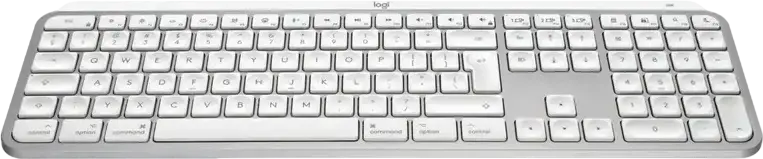 Logitech MX Keys S for Mac Wireless Keyboard 920-011638, Membrane, White Backlight, Bluetooth BLE, Multi-Device Easy-Switch, Rechargeable USB-C, macOS iPadOS
