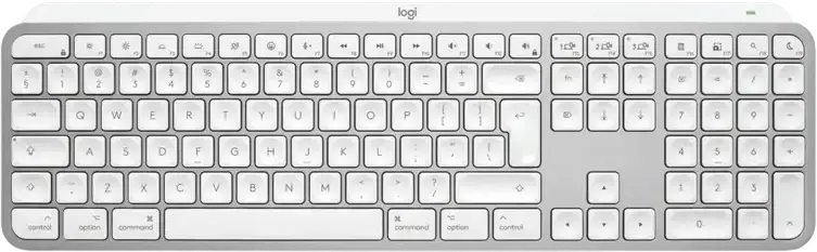 Logitech MX Keys S for Mac Wireless Keyboard 920-011638, Membrane, White Backlight, Bluetooth BLE, Multi-Device Easy-Switch, Rechargeable USB-C, macOS iPadOS