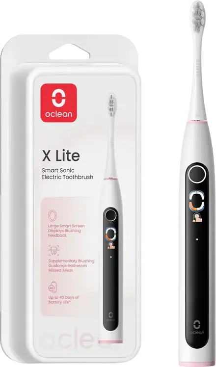 Periuță de Dinți Electrică Sonică Inteligentă Oclean X Lite, 5 Moduri de Periaj, Ecran LED cu Ghidaj Zone Omise, Încărcare USB-C, Baterie Li-ion, Include Mâner, Cap Periuță, Cablu Încărcare, Manual de Utilizare