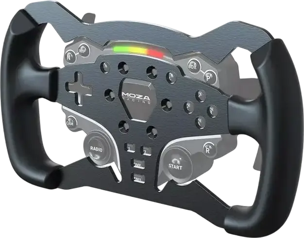 Mod Volan Formula MOZA ES - Rim de Upgrade din Aluminiu Aeronautic 280mm pentru Volane MOZA ES, ES Lite și ESX, Prize Rubber, Negru