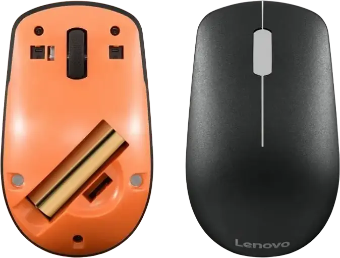 Lenovo 400 Wireless Mouse GY50R91293, Color: Black, Optical 1200 DPI Sensor, Ambidextrous Design, 2.4 GHz USB Nano Receiver, Black Plastic, Windows Compatible