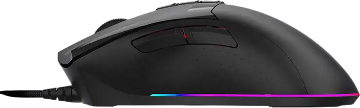 Bloody ES9 Plus Gaming Mouse, BC3332-A Sensor 10,000 DPI, 8000 fps, 7 Buttons, 15-Zone RGB Lighting, 512K Onboard Memory, Wired USB, Black