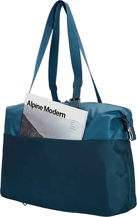 Thule Spira Horizontal Tote Bag for Women, 20L Capacity, Polyester Nylon and Full-grain Leather, Fits up to 15.6" Laptop, Tablet Pocket, Expandable Design, Blue