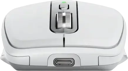 Logitech MX Anywhere 3S Wireless Mouse, Pale Gray, 8000 DPI Darkfield Sensor, MagSpeed SmartShift Wheel, Quiet Clicks, Logi Bolt & Bluetooth, USB-C Rechargeable