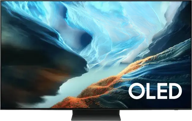 Телевизор Samsung QE55S90HAEXUA Vision AI 55" OLED 4K UHD, процессор NQ4 AI Gen3, 165Гц, HDR10+, Motion Xcelerator, Dolby Atmos, дизайн LaserSlim, черный