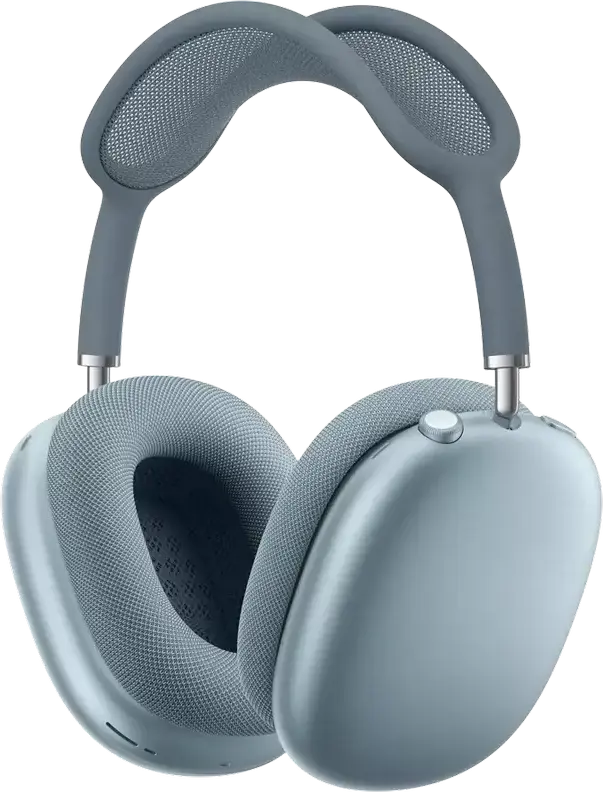 Apple AirPods Max Gen 2 Over-Ear Wireless Headphones with H2 Chip, Active Noise Cancellation, USB-C Charging, Personalized Spatial Audio, Blue, Wireless Connection