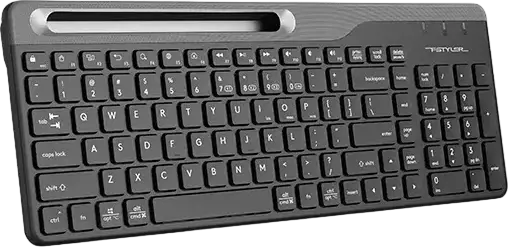Tastatură Wireless A4Tech FBK25 FStyler, Switch-uri Chocolate, Dual Mode Bluetooth și 2.4 GHz, Conectare la 4 Dispozitive, Design Ultra-slim, Suport Integrat pentru Smartphone